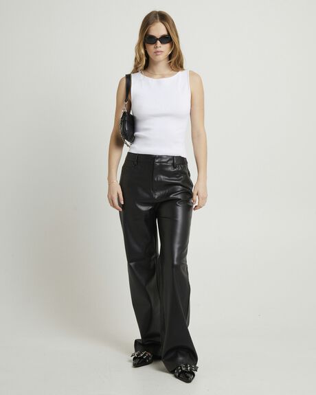 BLACK WOMENS CLOTHING ALICE IN THE EVE PANTS - ALWW24230-BLK-XXS