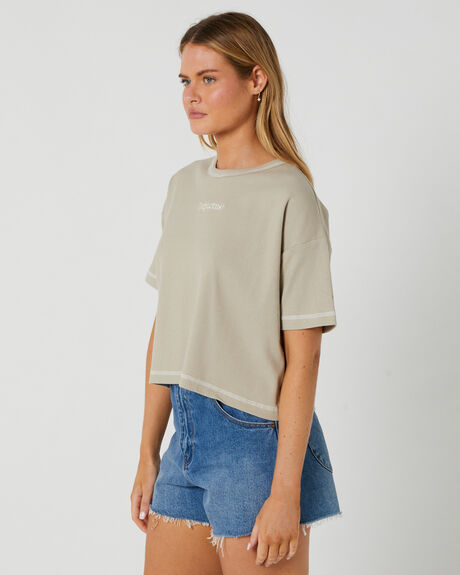 TAUPE WOMENS CLOTHING DEPACTUS T-SHIRTS + SINGLETS - DEWW23325TAP