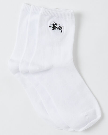 WHITE WOMENS ACCESSORIES STUSSY SOCKS + UNDERWEAR - ST791027WHITE