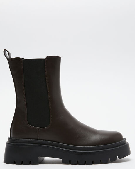 DARK CHOCOLATE WOMENS FOOTWEAR BILLINI BOOTS - B1374-CHOC