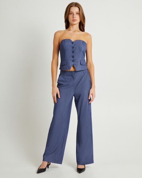 BLUE WOMENS CLOTHING ALICE IN THE EVE PANTS - ALWW23299-BLU