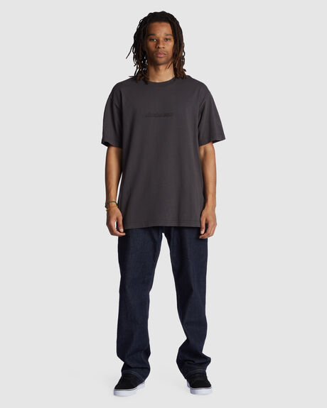 BLACK ENZYME WASH MENS CLOTHING DC SHOES GRAPHIC TEES - ADYZT05230-KVJW