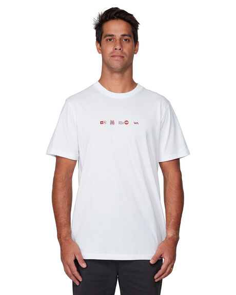 WHITE MENS CLOTHING RVCA GRAPHIC TEES - RV-R107049-WHT
