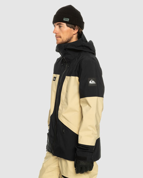 PALE KHAKI SNOW MENS QUIKSILVER SNOW JACKET - EQYTJ03368-TGW0