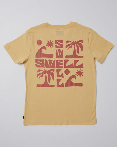 YELLOW KIDS YOUTH BOYS SWELL T-SHIRTS + SINGLETS - SWBS24300YLW
