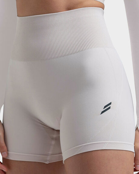 IVORY WHITE WOMENS ACTIVEWEAR DOYOUEVEN SHORTS - PO1-D.07.XS