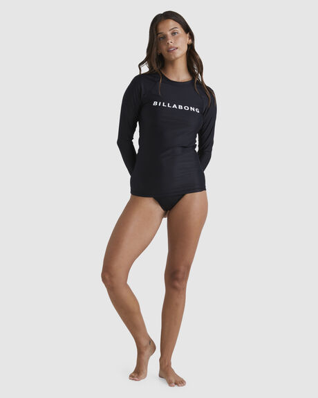 BLACK WOMENS SWIMWEAR BILLABONG RASHVESTS - UBJWR03031-BLK
