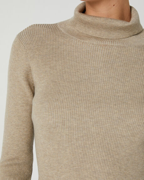 BEIGE MARLE WOMENS CLOTHING THE HIDDEN WAY KNITS + CARDIGANS - HWWW23456BEGE