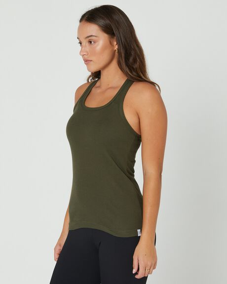 KHAKI WOMENS ACTIVEWEAR DK ACTIVE TOPS - DK11-009-KHA-XS