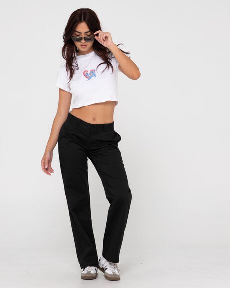 BLACK WOMENS CLOTHING RUSTY PANTS - S23-PAL1372-BLK-10