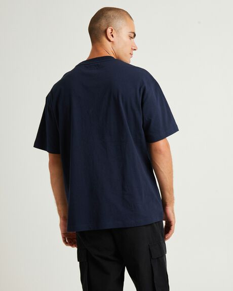 NAVY MENS CLOTHING SPENCER PROJECT T-SHIRTS + SINGLETS - SPMW24211-NVY-S