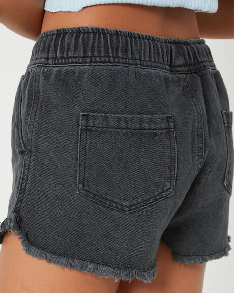 WASHED BLACK KIDS GIRLS SWELL SHORTS + SKIRTS - S6222231WASB
