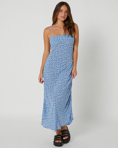 POWDER BLUE WOMENS CLOTHING THRILLS DRESSES - WTA23-918EBLU