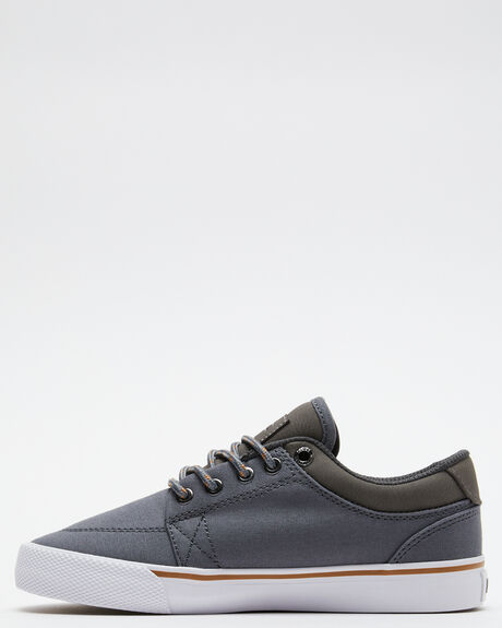 GREY CANVAS KIDS BOYS GLOBE SNEAKERS - GBKGS14339