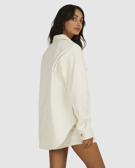 NATURAL WOMENS CLOTHING RVCA COATS + JACKETS - UVJJK00117-NAT