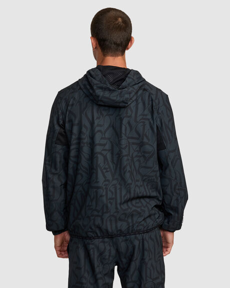 BLACK MENS CLOTHING RVCA SPORTSWEAR - AVYJK00222-BLK