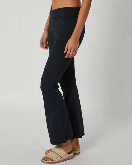BLACK WOMENS ACTIVEWEAR RIP CURL LEGGINGS + PANTS - 027WPA0090