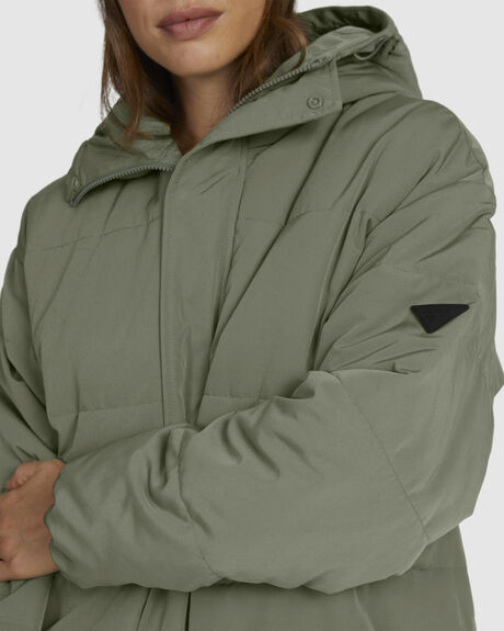 AGAVE GREEN WOMENS CLOTHING ROXY COATS + JACKETS - URJJK03032-GZC0