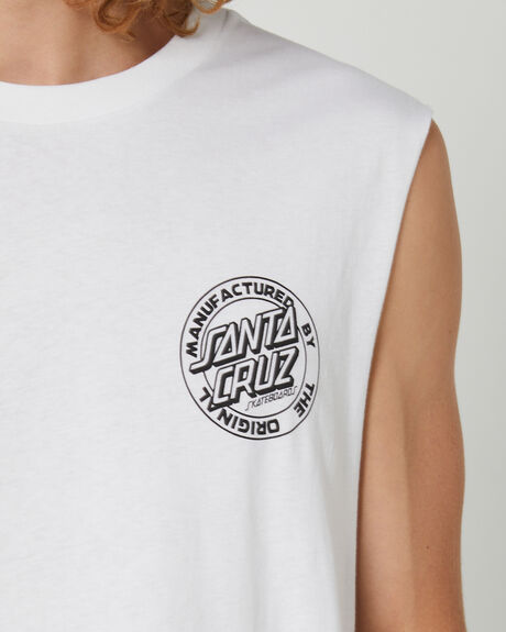 WHITE MENS CLOTHING SANTA CRUZ SINGLETS + TANKS - SM3220402WHT