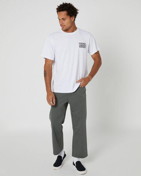 WHITE MENS CLOTHING FORMER GRAPHIC TEES - FTE-23102WHT