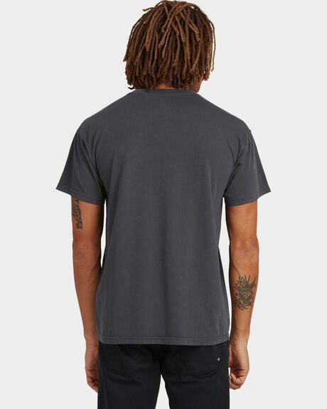 WASHED BLACK MENS CLOTHING BILLABONG BASIC TEES - UBYZT00162-WAA