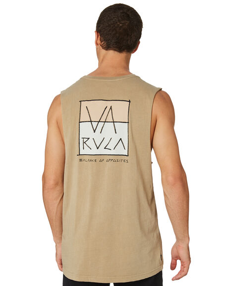 DUST YELLOW MENS CLOTHING RVCA SINGLETS - R182015DSTYL