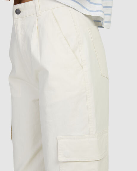 NATURAL WOMENS CLOTHING RVCA PANTS - UVJNP00131-NAT