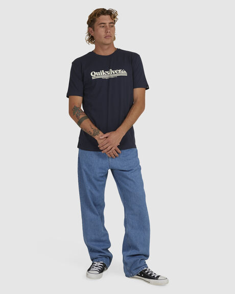 NAVY BLAZER MENS CLOTHING QUIKSILVER GRAPHIC TEES - UQYZT04852-BYJ0