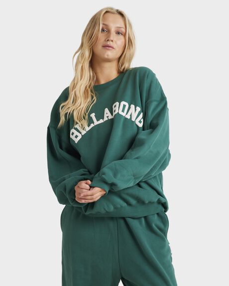 GREEN WOMENS CLOTHING BILLABONG JUMPERS + HOODIES - UBJFT00198-GQZ0