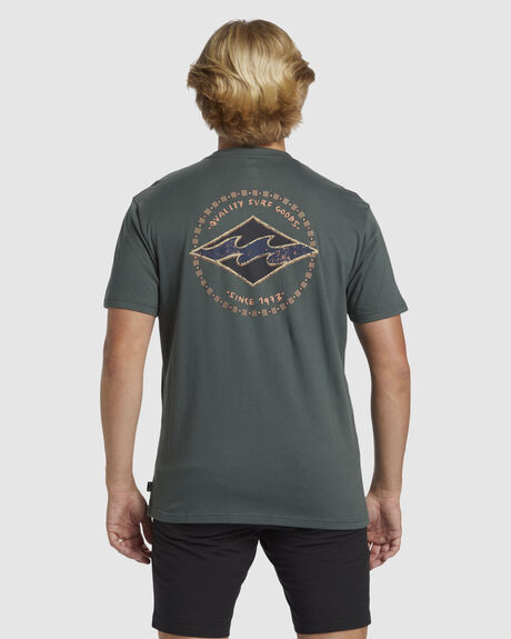 SLATE GREEN MENS CLOTHING BILLABONG T-SHIRTS + SINGLETS - ABYZT02451-KRN0