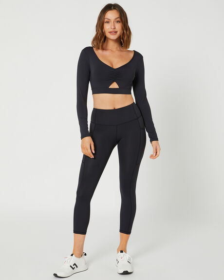 BLACK WOMENS ACTIVEWEAR SWELL TOPS - S8231521BLK