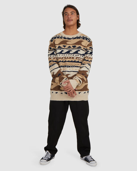 SAND MENS CLOTHING BILLABONG KNITS + CARDIGANS - UBYSW00105-SND