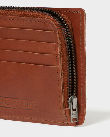 TAN MENS ACCESSORIES STITCH AND HIDE WALLETS - MW_BILLY_TAN