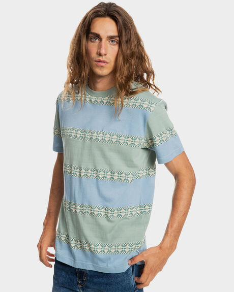 MIXTAPE GREEN MENS CLOTHING QUIKSILVER GRAPHIC TEES - EQYKT04188-GHN3