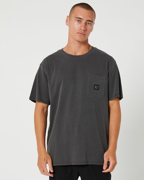 BLACK MENS CLOTHING RIVVIA PROJECTS BASIC TEES - RTE-23108BLK