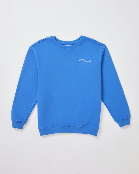 BLUE KIDS YOUTH GIRLS SUBTITLED JUMPERS + HOODIES - 1000104892-BLU-8-9