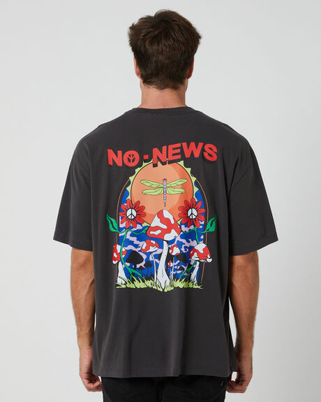 BLACK MENS CLOTHING NO NEWS T-SHIRTS + SINGLETS - NNMS24132BLK