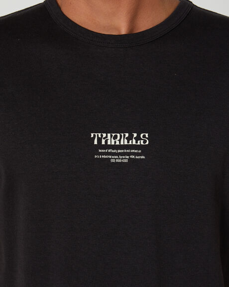 BLACK MENS CLOTHING THRILLS T-SHIRTS + SINGLETS - TH23-103B