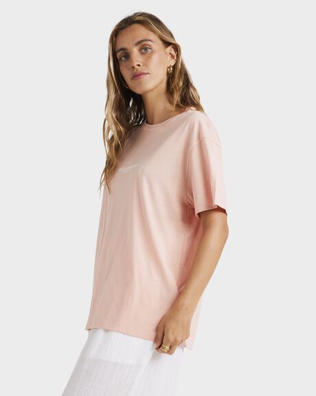 DUSTY PEACH WOMENS CLOTHING BILLABONG T-SHIRTS + SINGLETS - UBJZT00418-MFN0