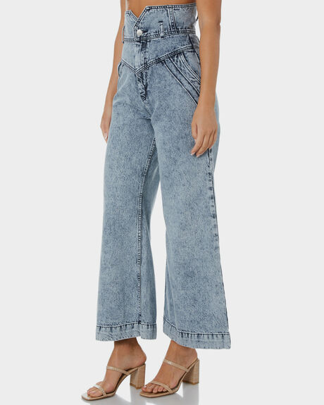SKY ACID BLUE GRAIN WOMENS CLOTHING TACOOLA JEANS - JONJEM