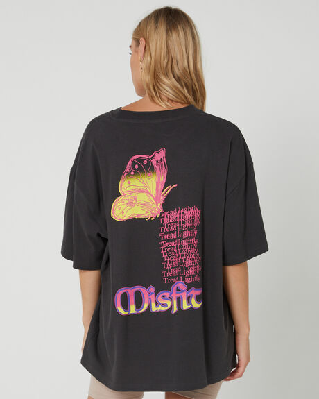 BLACK WOMENS CLOTHING MISFIT TEES - MT135005BLK
