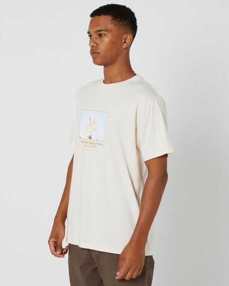 HERITAGE WHITE MENS CLOTHING THRILLS GRAPHIC TEES - TA23-135AHERIT