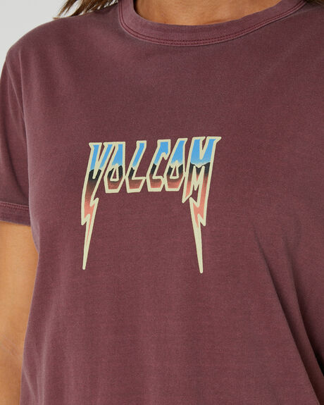 BURGUNDY WOMENS CLOTHING VOLCOM TEES - B3512307BUR