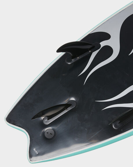 TURQUOISE BLACK BOARDSPORTS SURF DRAG SOFTBOARDS - DBCDART56TQBLK