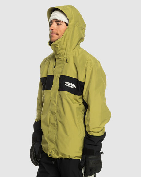 GREEN OLIVE SNOW MENS QUIKSILVER SNOW JACKET - EQYTJ03406-GLJ0