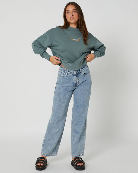 SCRUBS GREEN WOMENS CLOTHING THRILLS JUMPERS - WTA23-201FGRN