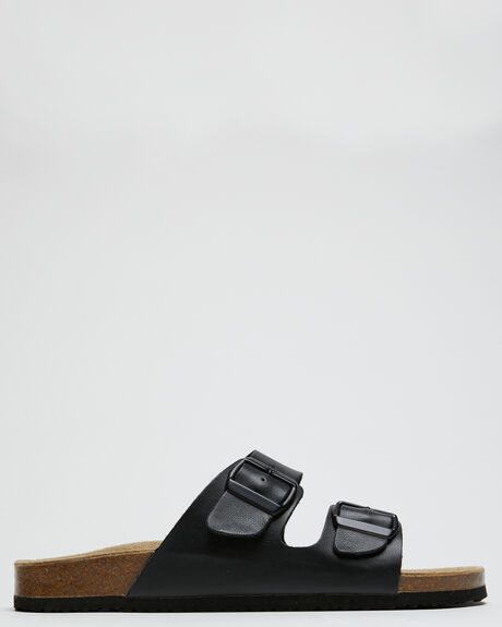 BLACK MENS FOOTWEAR SWELL SLIDES - SOLE-2260BLK