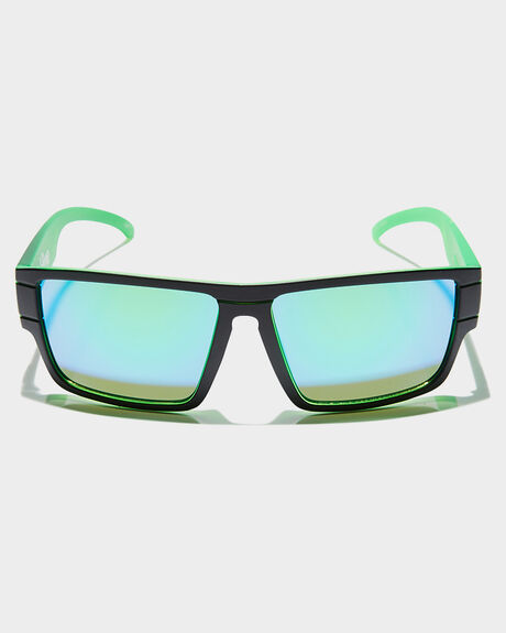 MATTE BLACK GREEN MENS ACCESSORIES CARVE SUNGLASSES - 3261MBLKG