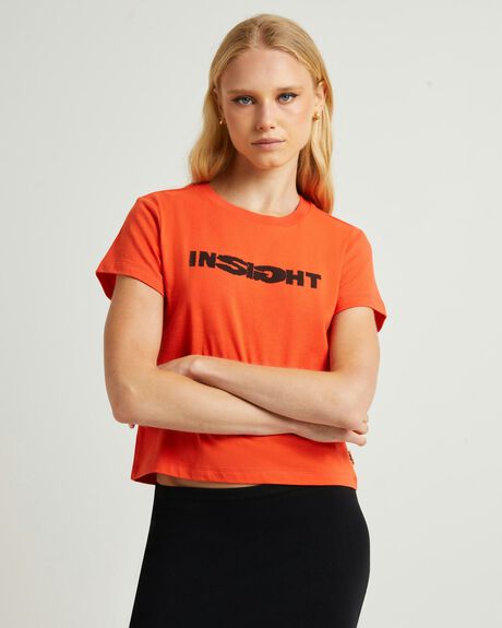 RED WOMENS CLOTHING INSIGHT T-SHIRTS + SINGLETS - INWW24304-RED-XXS