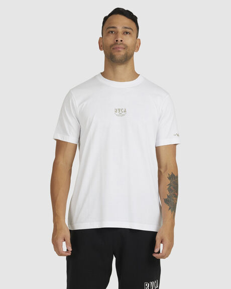 WHITE MENS CLOTHING RVCA GRAPHIC TEES - UVYZT00425-WHT